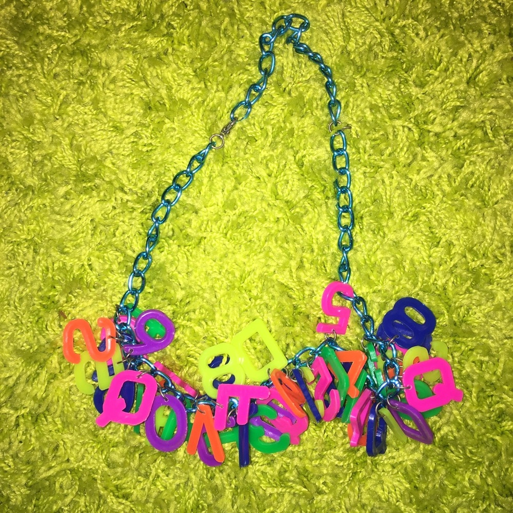 Raver Alphabet Necklace 🌈