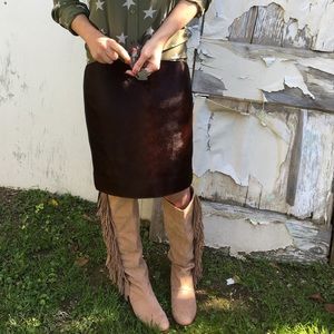 NWT Pony Hair Pencil Skirt