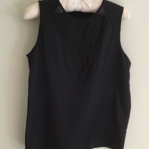 Lululemon Size 6 black top with mesh inset
