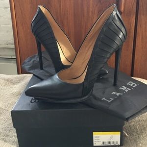 Lamb black 5 inch heels