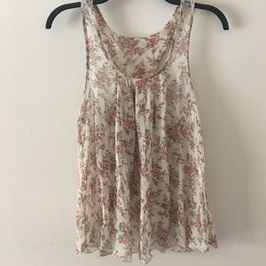 Floral sleeveless blouse