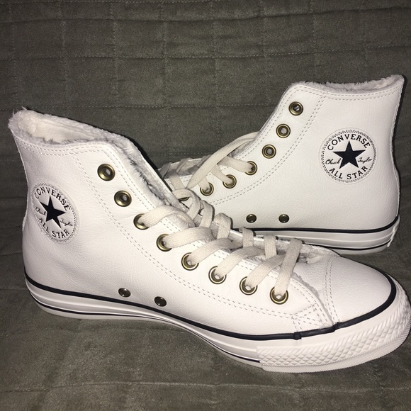 Converse Shoes - Leather White Converse