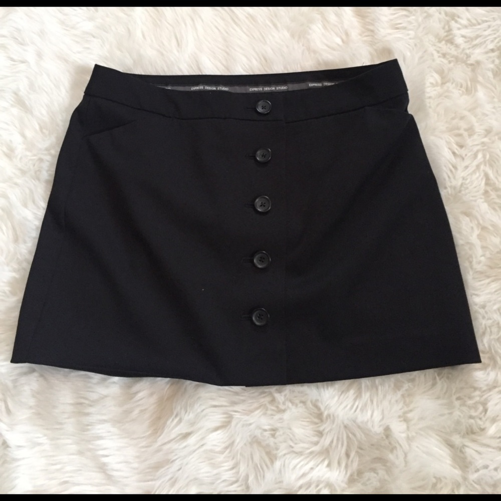 Express black Editor skirt with pockets