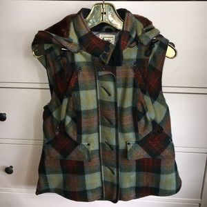 Triple Five Soul Women's Plaid Wool Vest