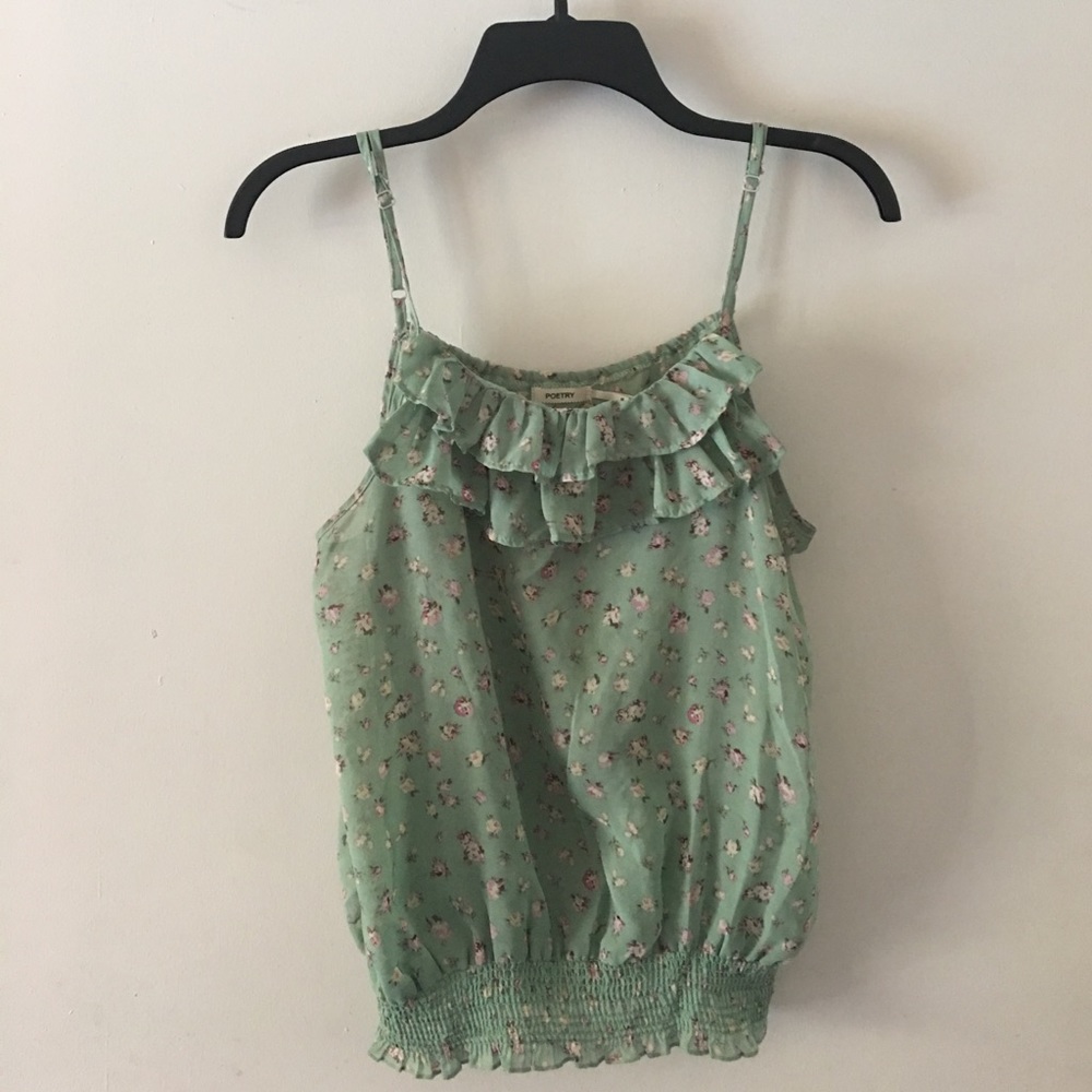 Spaghetti strap floral blouse