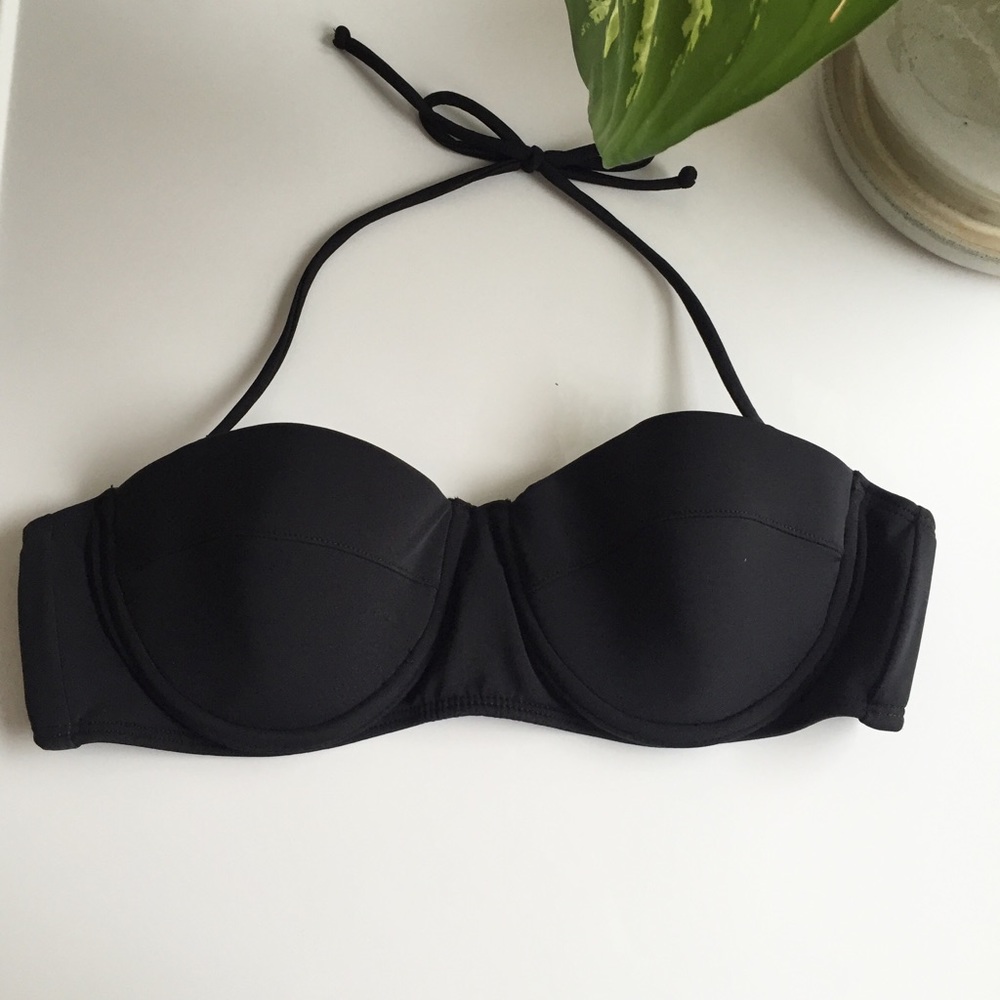 Mara Hoffman black underwire bikini top
