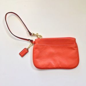 Leather Coach Wristlet