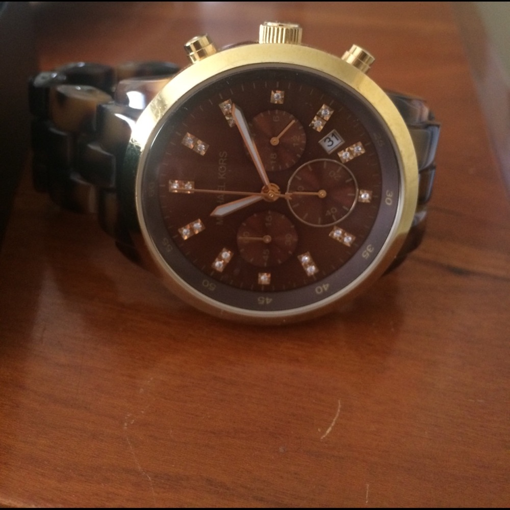 Michael kors tortoiseshell watch