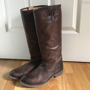 FRYE zip back riding boots // size: 8