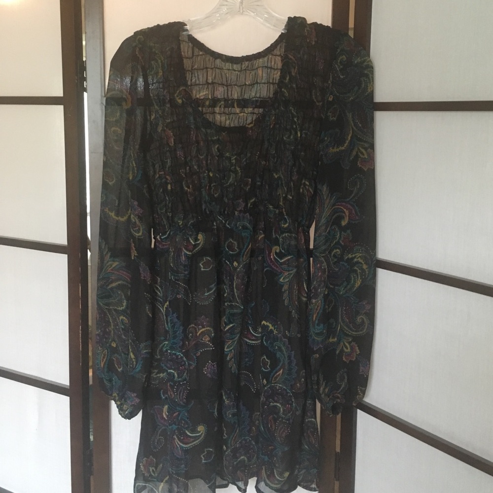 Sheer black long shirt