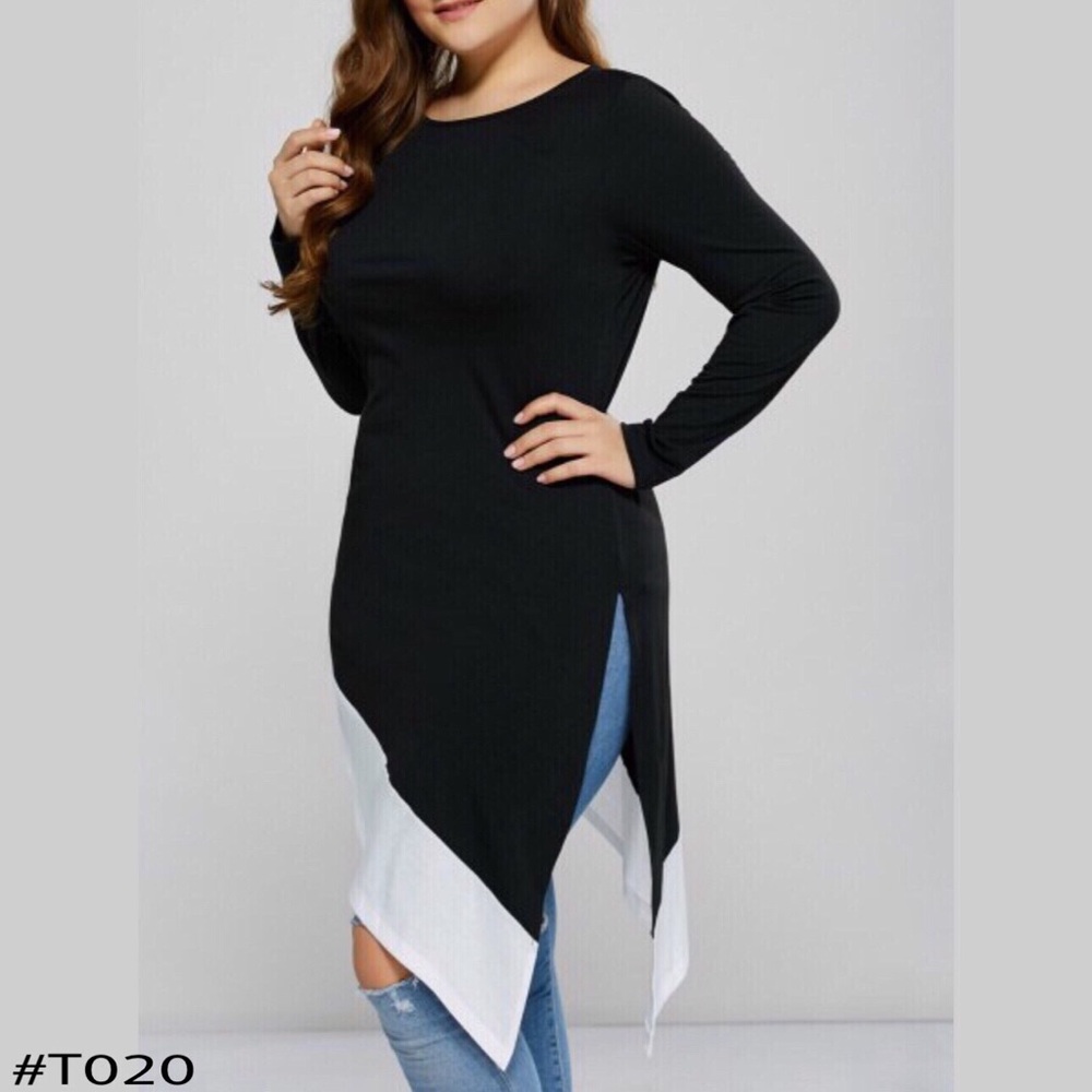 🆕 Plus Size Side Slit Tee