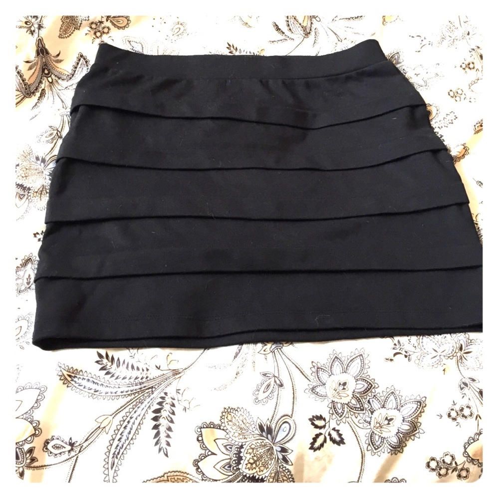 Black mini skirt
