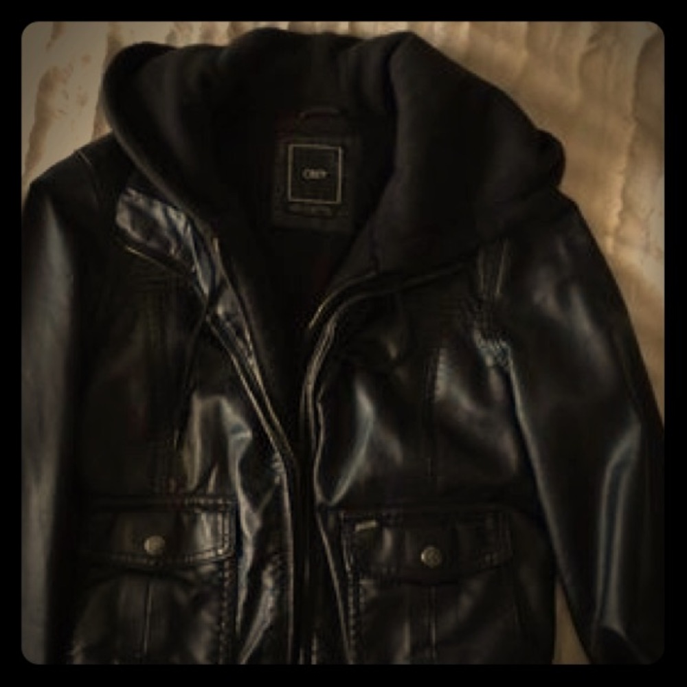 Obey Leather Rapture Jacket w/ Hood