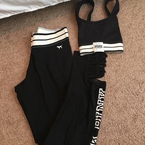 Pink Leggings and Bra set