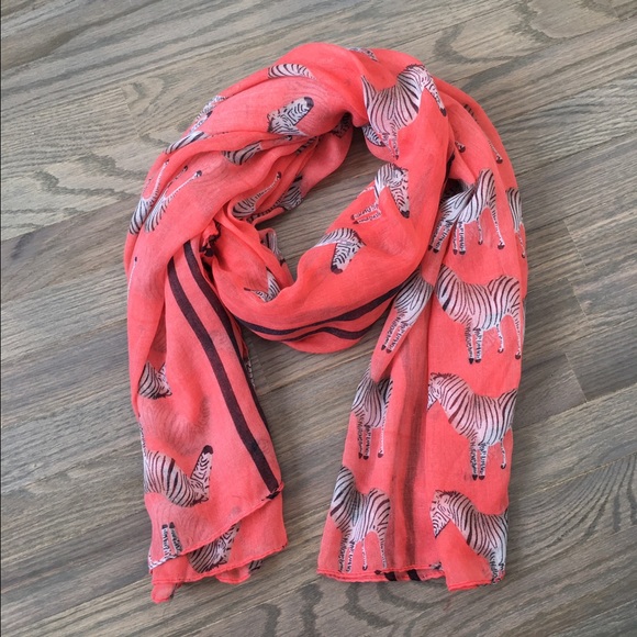 Pink Zebra Printed Scarf - Picture 1 of 2