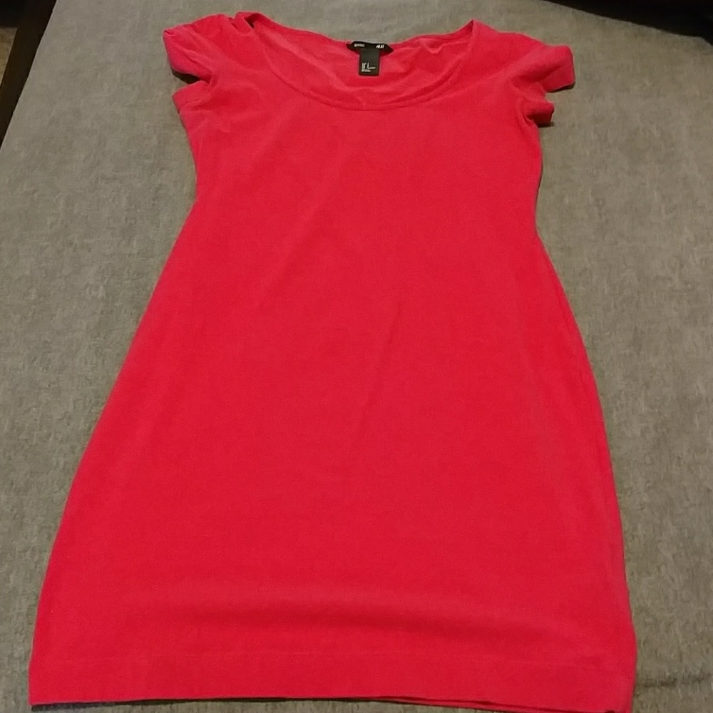 H&M basic pink colored dress
