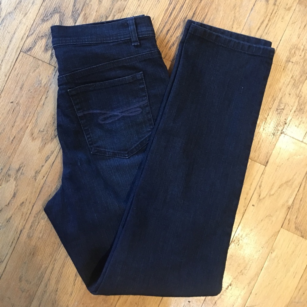 Dark blue tummy control skinny jeans