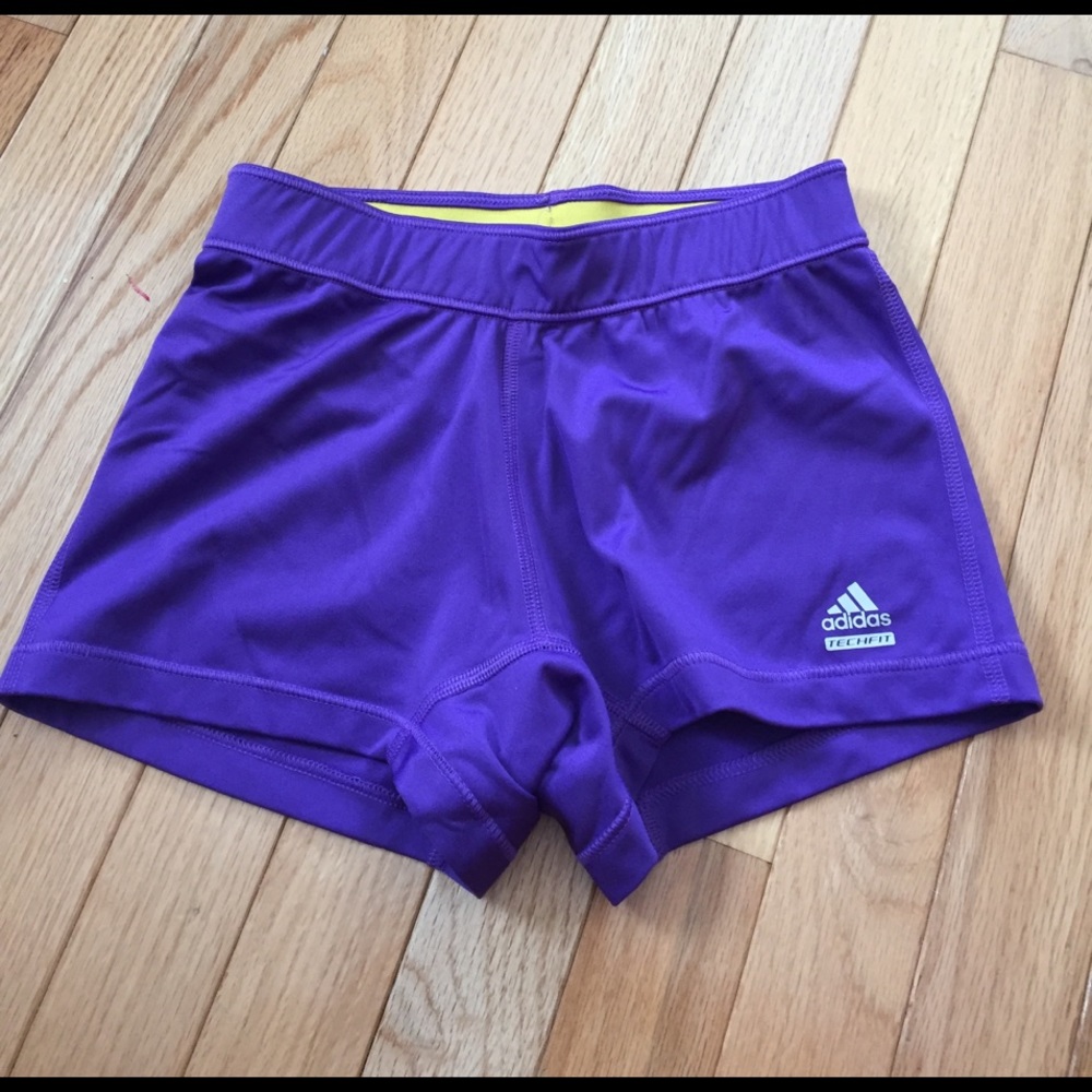 Adidas purple compression shorts