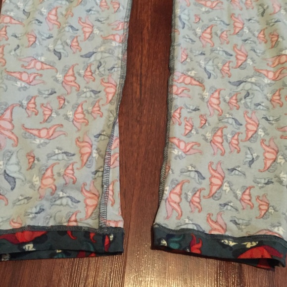 Lularoe Tall Curvy Leggings Gray Green Fairy 🦄EUC - Picture 6 of 8