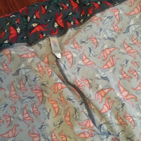 Lularoe Tall Curvy Leggings Gray Green Fairy 🦄EUC - Picture 8 of 8