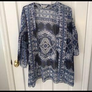 Blue patterned Kimono