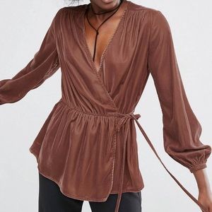 Velvet Wrap Top