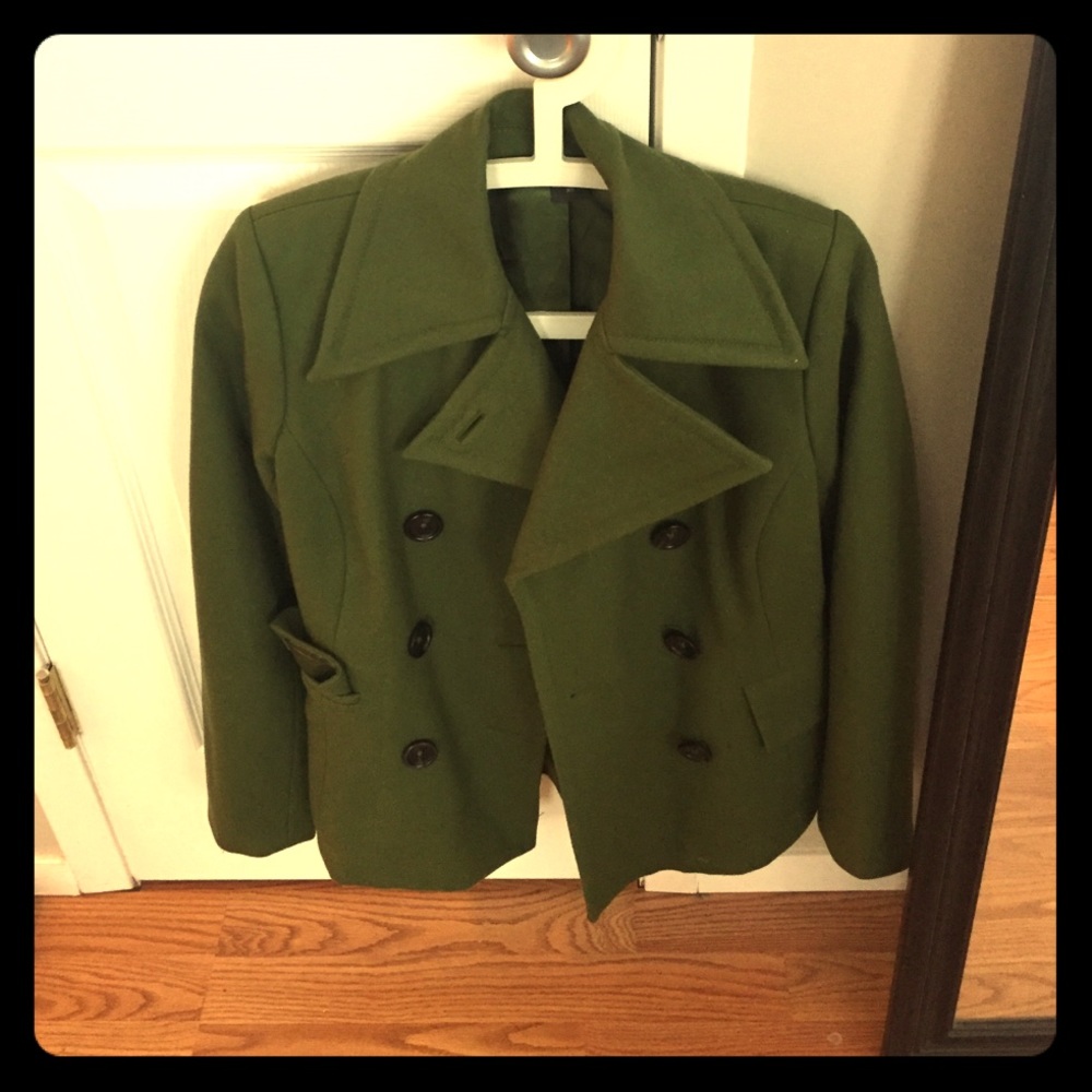 Green Banana Republic peacoat