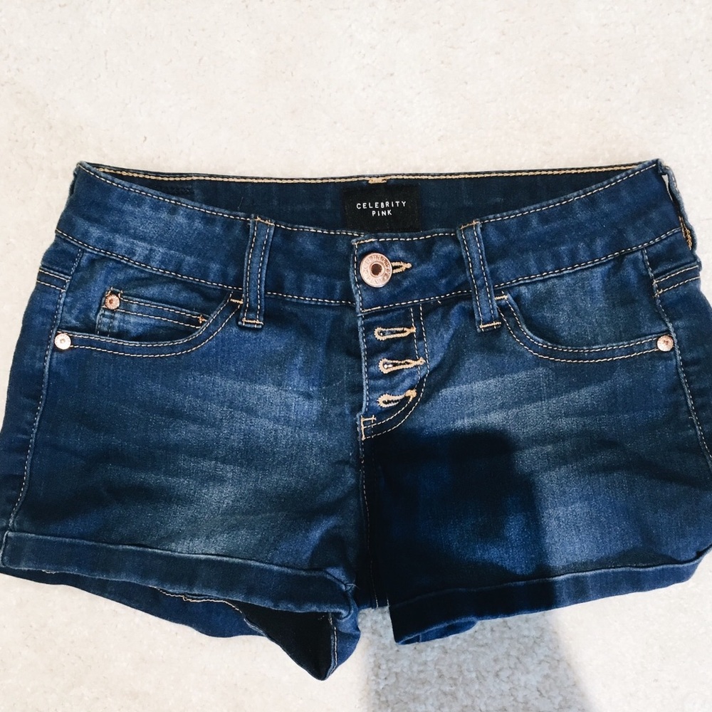 High-Waist Button Up Shorts