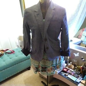 J.Crew Denim Blazer Size