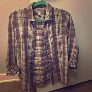 J. Crew Lavender Flannel 100% Cotton