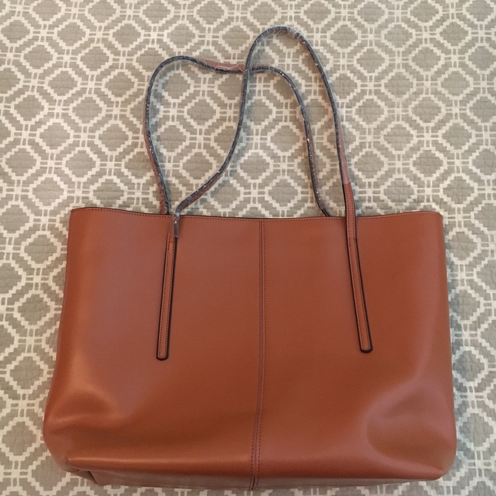 Faux Leather Tote Bag