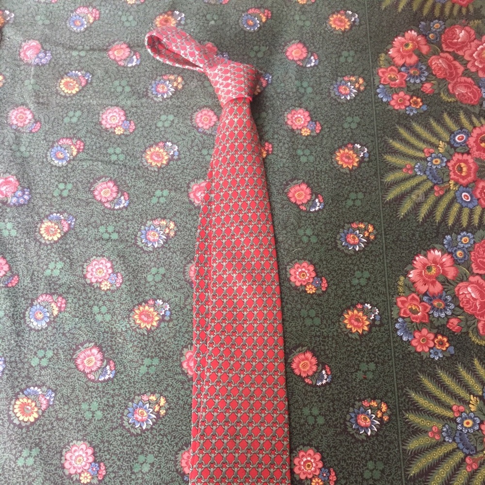 Red Vintage Hermes Tie
