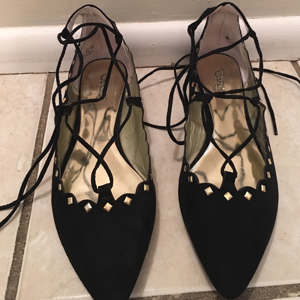 Carlos Santana lace up flats