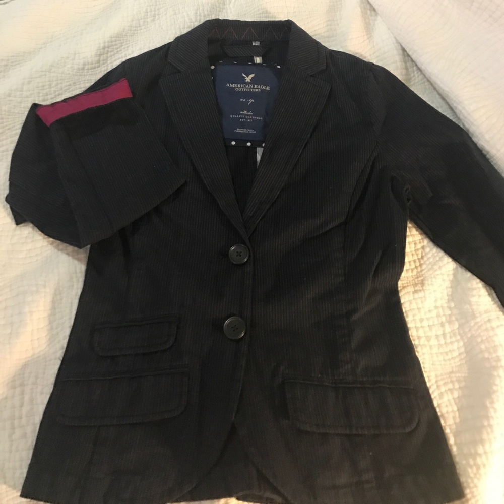 Navy blue pinstripe blazer. American eagle x-small