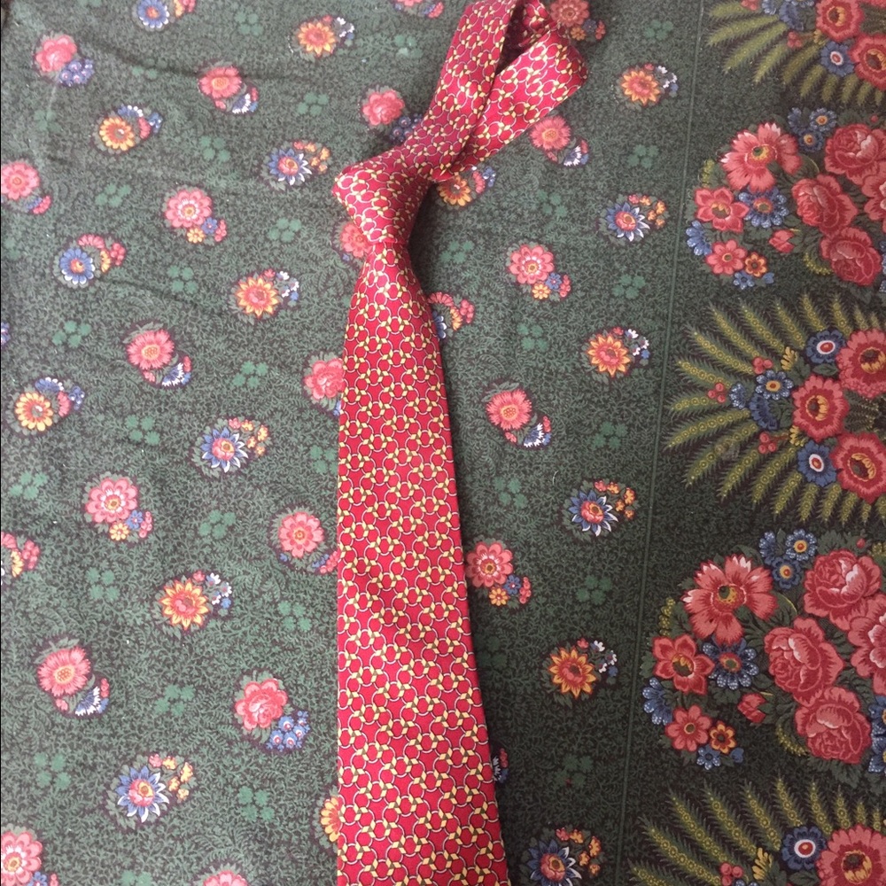 Red Vintage Hermes Tie