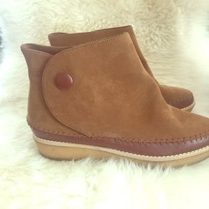 Stella McCartney faux suede ankle boots.