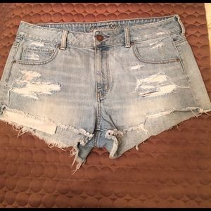 American Eagle Ripped Jean Cut Offs