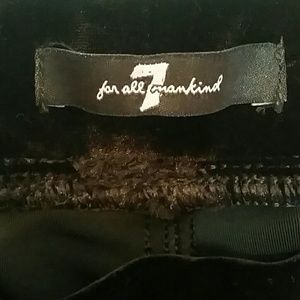 7 For All Mankind Black Velvet Pants 30x30