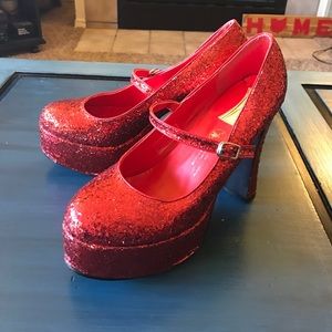 Platform high heel ruby slippers