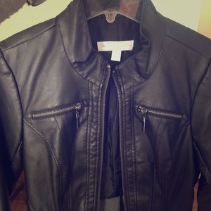 Leather jacket (faux). Size small.