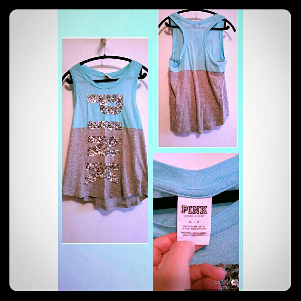 VS Pink Racer Back Tank Top