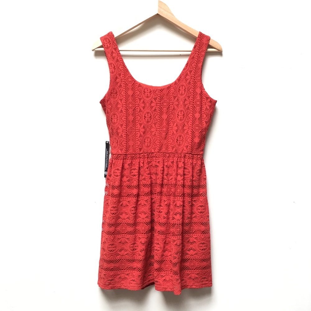 New lace tank mini dress