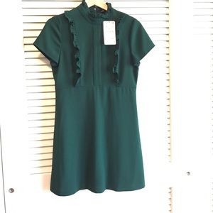 Zara, dark green dress