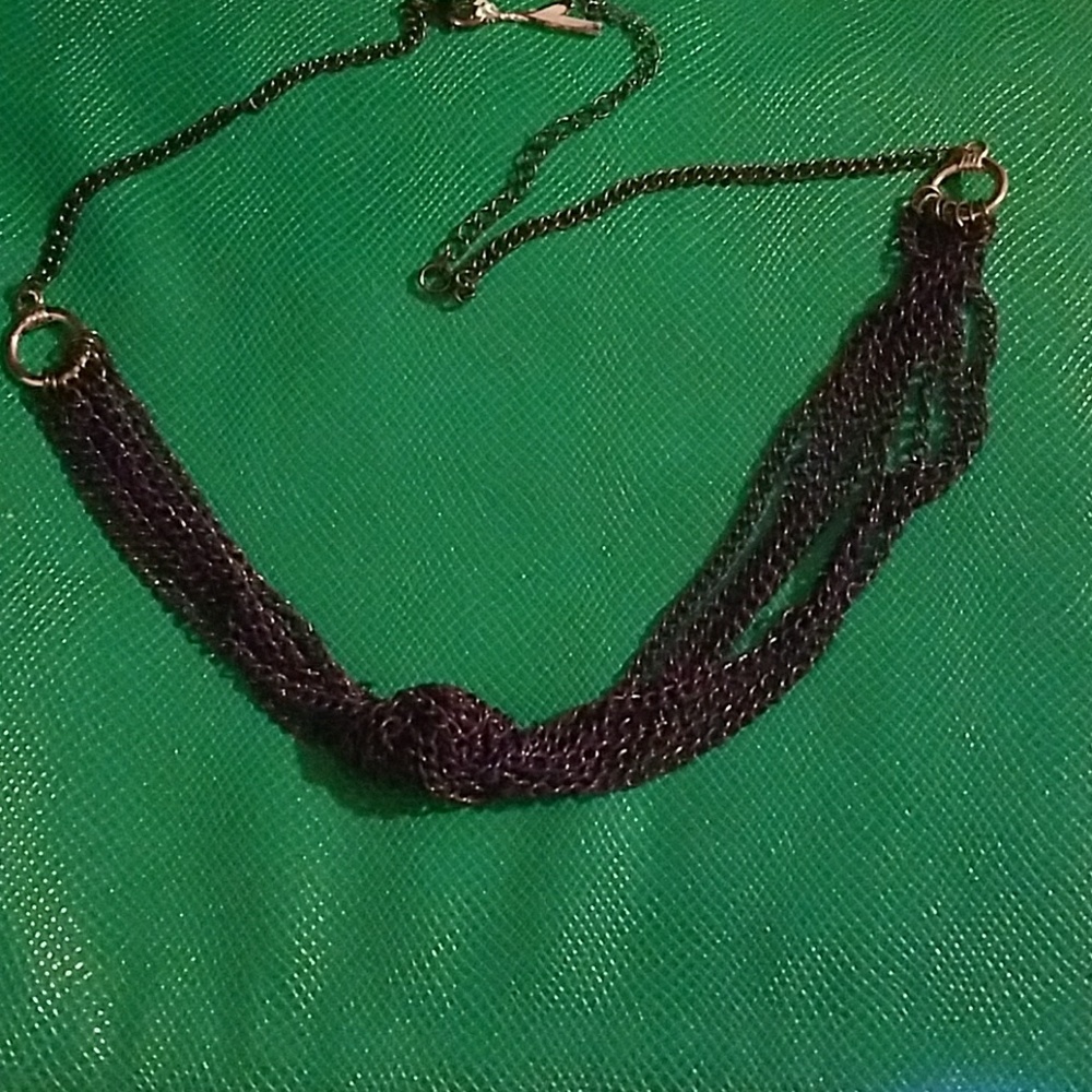 Dark purple knotted necklace