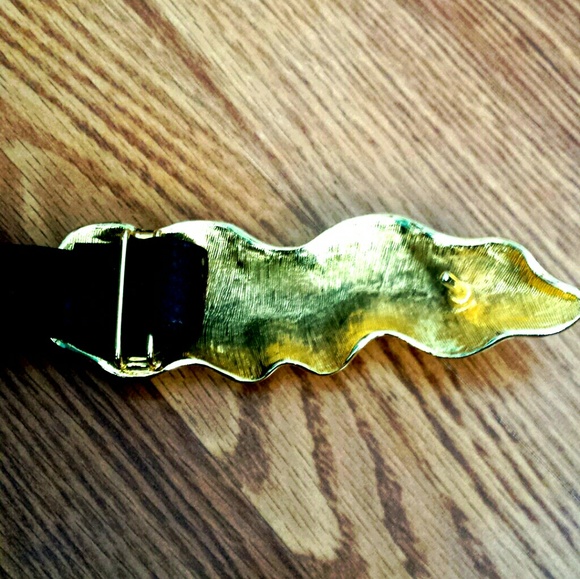 Hattie Carnegie Vintage Leather & Gold Belt main image 6