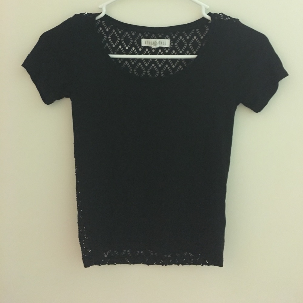 Aeropostale Juniors Geometric Cutout Shirt