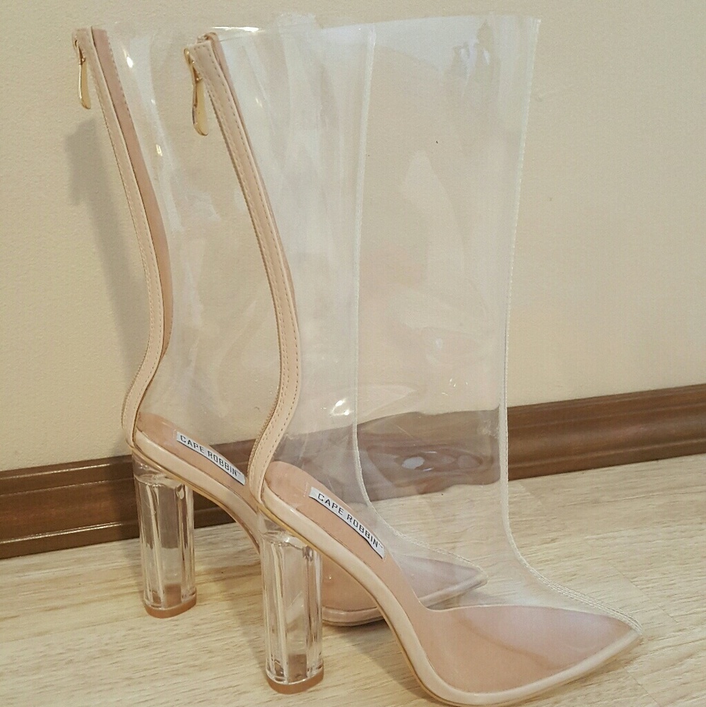 NWOT Fashion Nova Transparent Heels