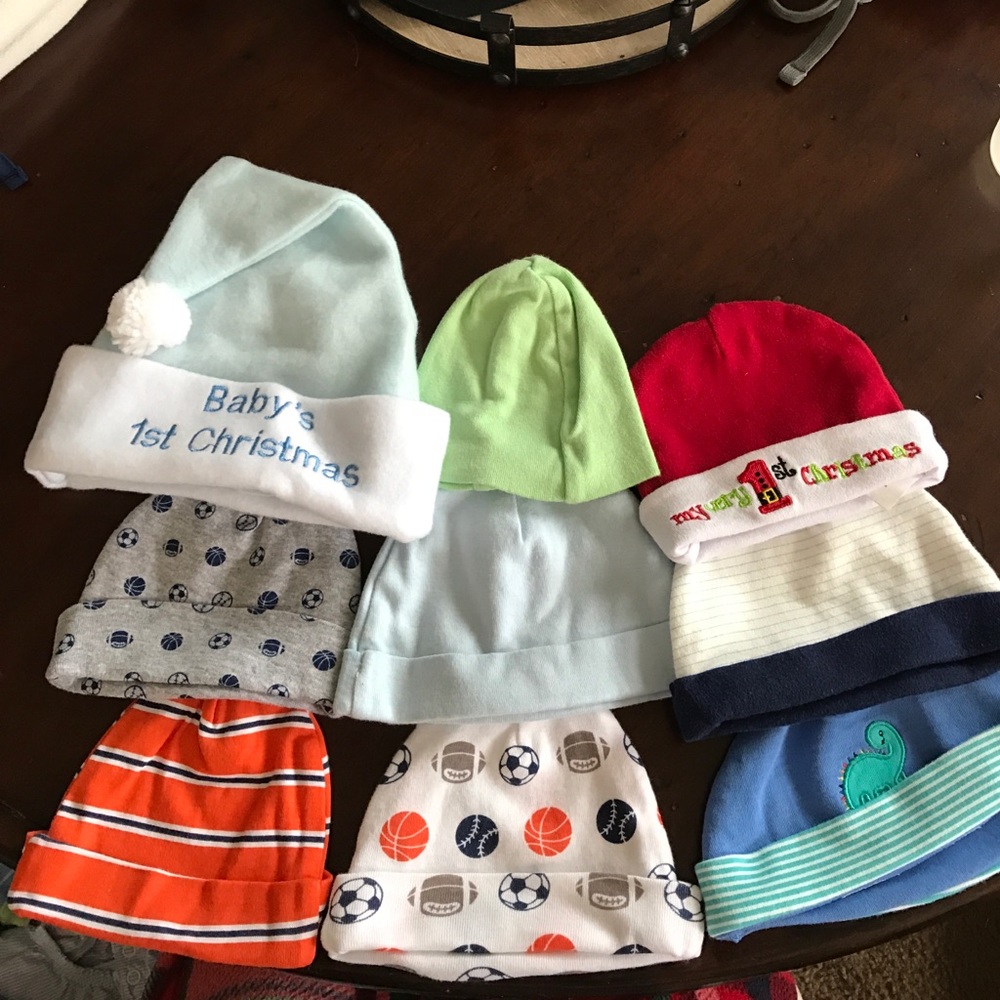 newborn and 0-3 month beanies