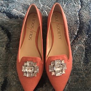 Sole Society Embellished Flats NWOT