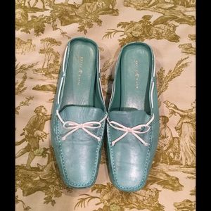 Kelly & Katie Turquoise Mules - Size 8.5